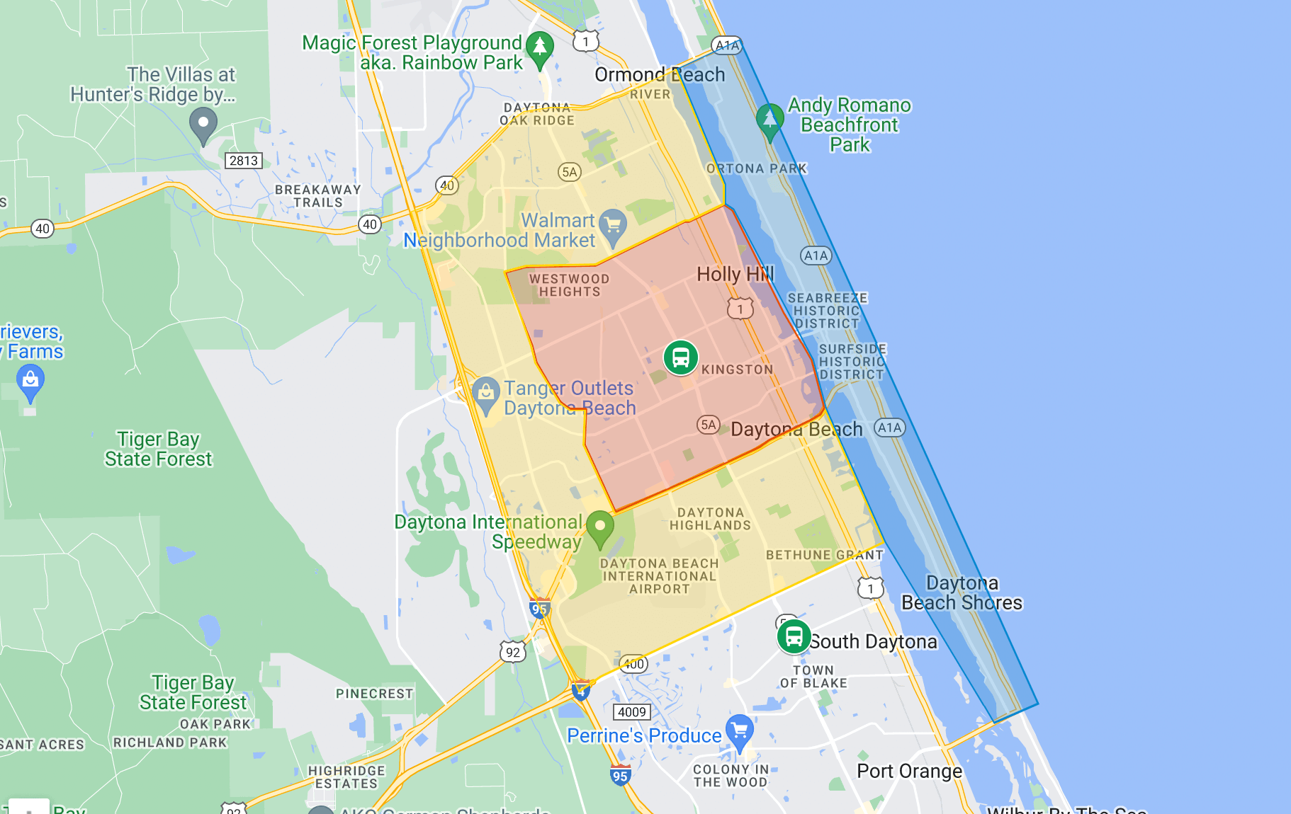 Groome Daytona Zones Map