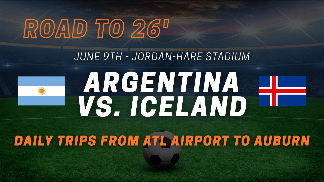 Argentina vs. Iceland, June 9th at Jordan-Hare Stadium; LEARN MORE