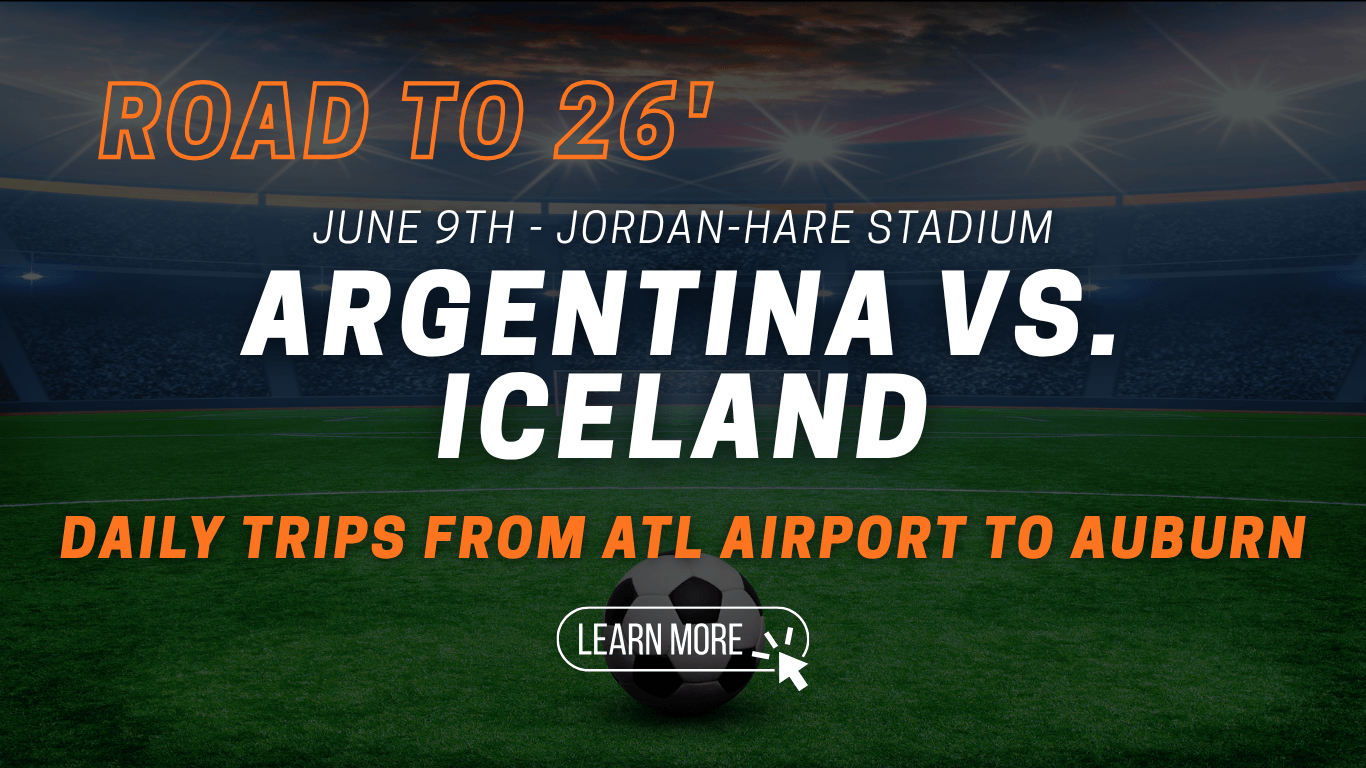 Argentina vs. Iceland, June 9th at Jordan-Hare Stadium; LEARN MORE