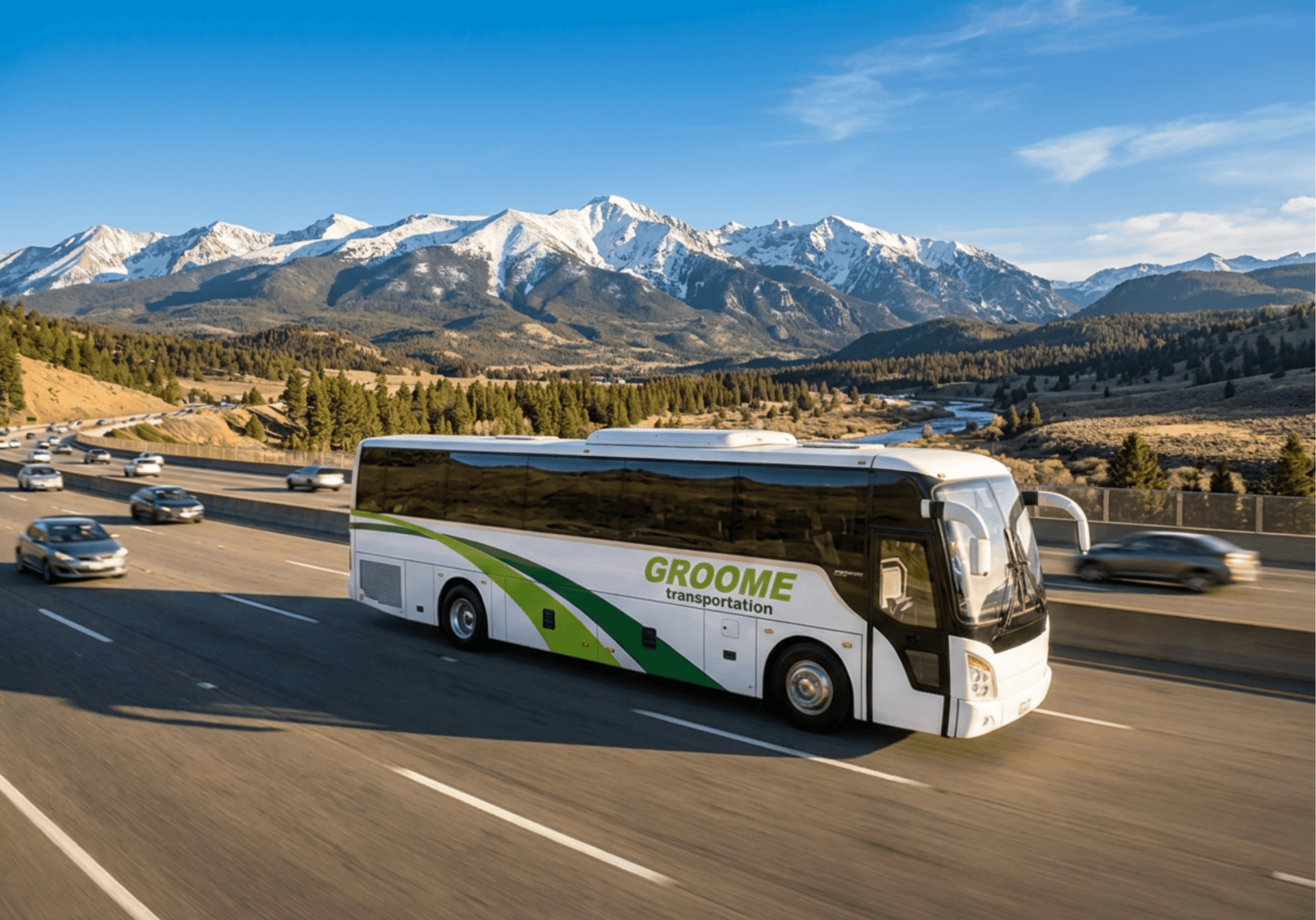 Groome Transportation coach bus for large group charters